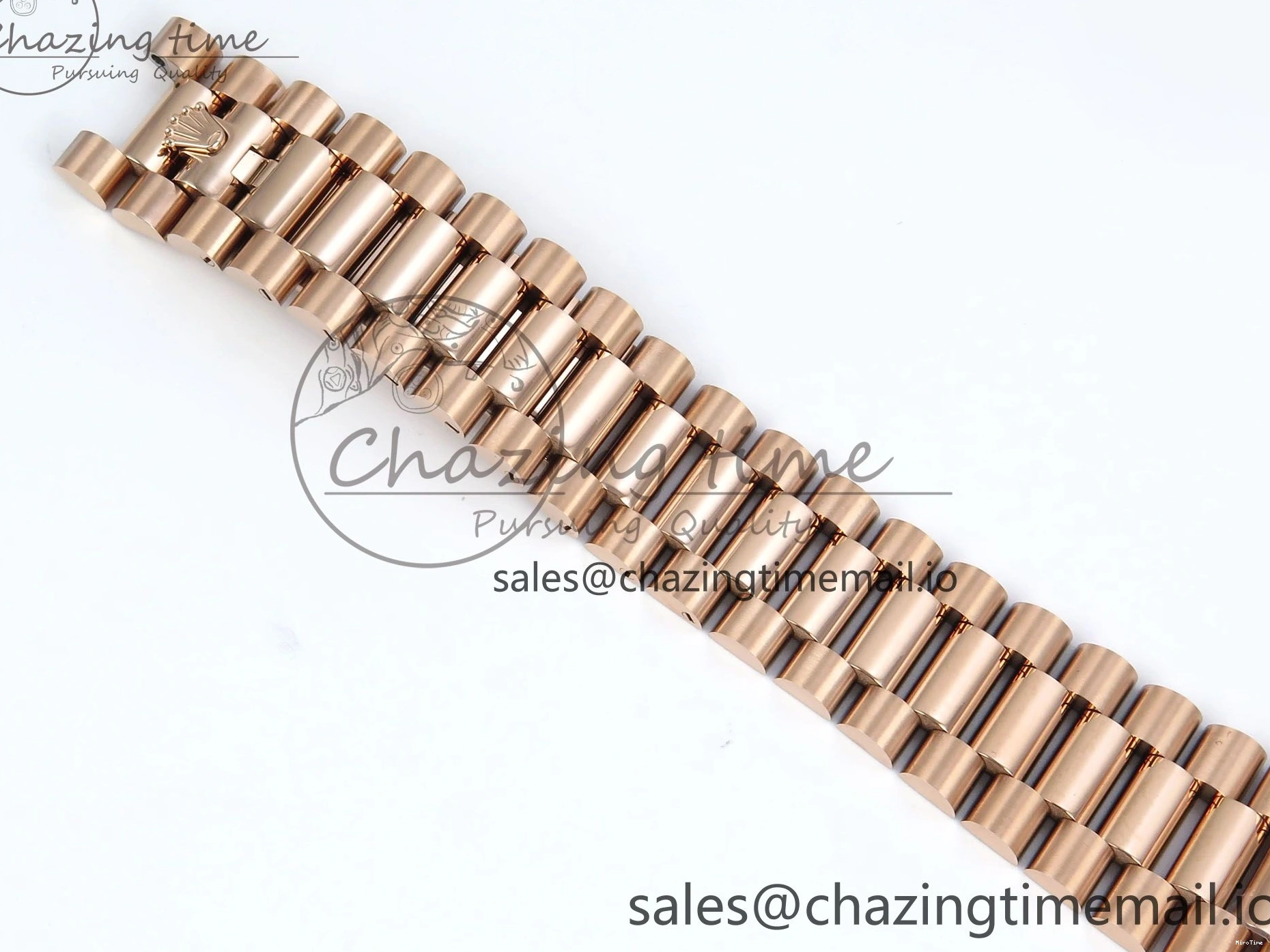 MiroTime 0521 Lightweight DayDate 40 RG QF 1:1 Best Edition Brown Roman Dial Diamonds Bezel on President Bracelet A2836 V5 (Gain Weight) 475